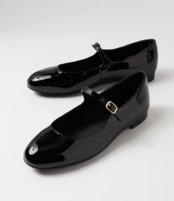 Women DIANA FERRARI Mary Janes|Flats-Curious Black Patent Leather Mary Janes