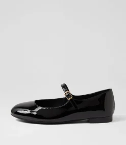 Women DIANA FERRARI Mary Janes|Flats-Curious Black Patent Leather Mary Janes