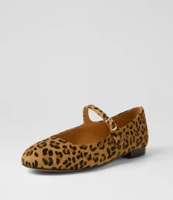 Women DIANA FERRARI Flats|Mary Janes-Curious Leopard Pony Flat Shoes