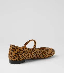 Women DIANA FERRARI Flats|Mary Janes-Curious Leopard Pony Flat Shoes