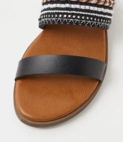 Women BLOWFISH Flats|Sandals-Curtis Black Multi Sandals