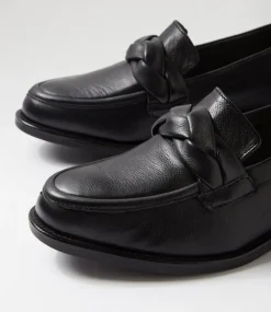 Women SUPERSOFT Comfort|Flats-Dagon Black Wide Fit Leather Flat Shoes