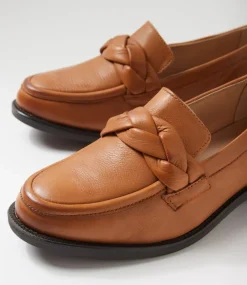 Women SUPERSOFT Flats-Dagon New Tan Wide Fit Leather Flat Shoes