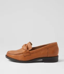 Women SUPERSOFT Flats-Dagon New Tan Wide Fit Leather Flat Shoes