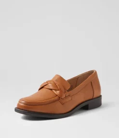 Women SUPERSOFT Flats-Dagon New Tan Wide Fit Leather Flat Shoes
