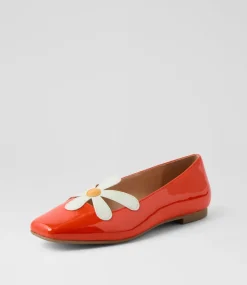 Women I LOVE BILLY Flats-Daizzy Orange Patent Pu Flat Shoes