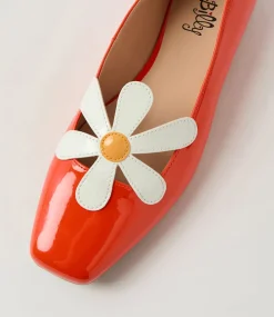 Women I LOVE BILLY Flats-Daizzy Orange Patent Pu Flat Shoes