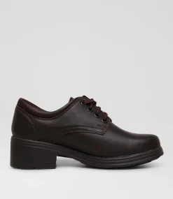 ROC Senior School Shoes-Dakota Brown Leather Shoes