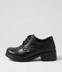 ROC Senior School Shoes-Dakota V Snr Black Lace Up Shoes