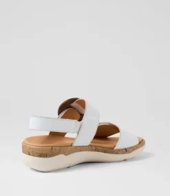 Women SUPERSOFT Comfort|Flats-Dakotas White Leather Sandals