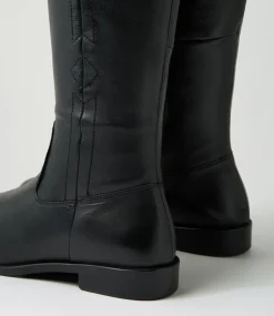Women SUPERSOFT Boots|Comfort-Dakotta W Black Leather Knee High Boots