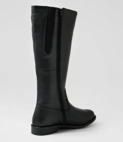 Women SUPERSOFT Boots|Comfort-Dakotta W Black Leather Knee High Boots