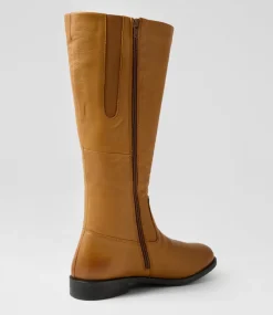 Women SUPERSOFT Boots|Comfort-Dakotta W New Tan Leather Knee High Boots