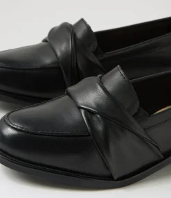 Women SUPERSOFT Comfort|Loafers-Dalas Black Wide Fit Leather Loafers
