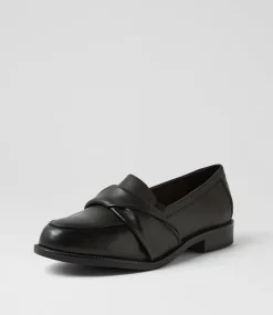 Women SUPERSOFT Comfort|Loafers-Dalas Black Wide Fit Leather Loafers