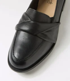 Women SUPERSOFT Comfort|Loafers-Dalas Black Wide Fit Leather Loafers