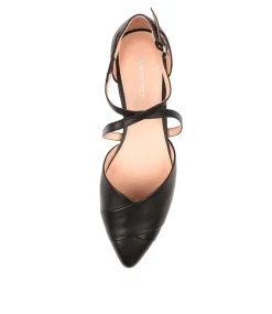 Women DIANA FERRARI Flats-DALBA BLACK LEATHER