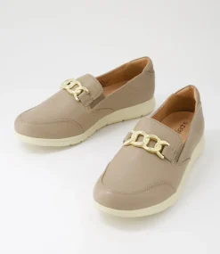 Women SUPERSOFT Comfort|Flats-Daliah Light Taupe Leather Flat Shoes