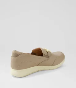 Women SUPERSOFT Comfort|Flats-Daliah Light Taupe Leather Flat Shoes