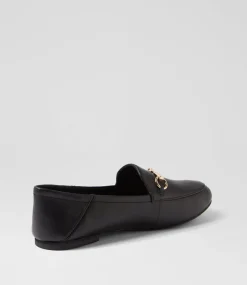 Women WINDSOR SMITH Flats-Dani Black Leather Flat Shoes