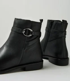 Women SUPERSOFT Boots|Comfort-Dannela Black Leather Ankle Boots