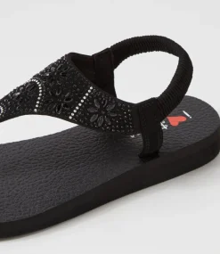 Women I LOVE BILLY Flats|Sandals-Danniel Black Multi Sandals