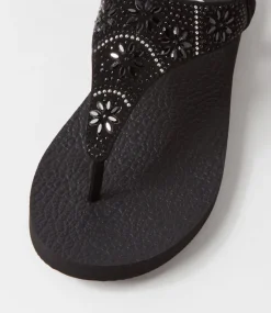 Women I LOVE BILLY Flats|Sandals-Danniel Black Multi Sandals