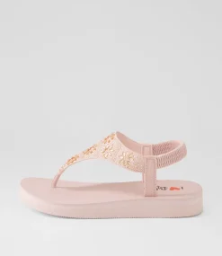Women I LOVE BILLY Flats|Sandals-Danniel Dusty Pink Multi Sandals