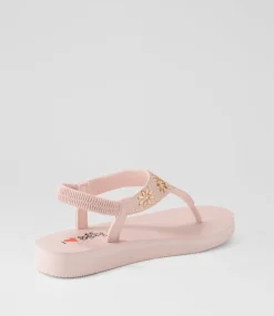 Women I LOVE BILLY Flats|Sandals-Danniel Dusty Pink Multi Sandals