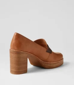 Women TOP END Loafers|Heels-Danyela Tan Multi Leather Heels