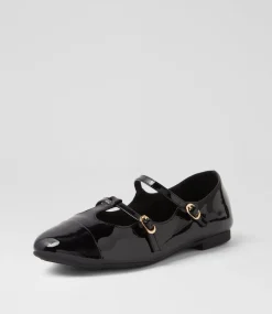Women I LOVE BILLY Flats-Daphie Black Patent Pu Flat Shoes