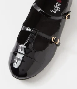 Women I LOVE BILLY Flats-Daphie Black Patent Pu Flat Shoes