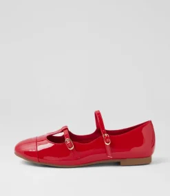 Women I LOVE BILLY Flats-Daphie Dark Red Patent Pu Flat Shoes