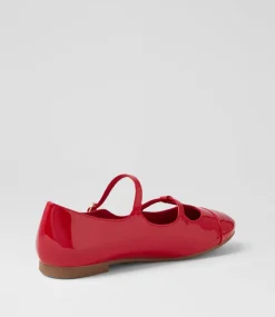 Women I LOVE BILLY Flats-Daphie Dark Red Patent Pu Flat Shoes
