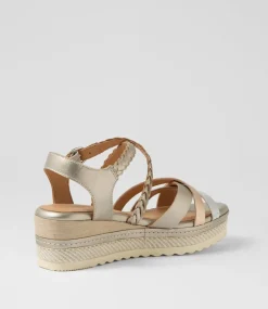 Women SUPERSOFT Comfort|Heels-Daphnie Metallic Leather Sandals