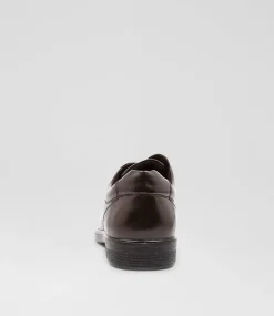 LYNX Junior School Shoes-DARCY JNR E BROWN LEATHER