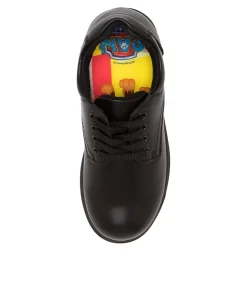 LYNX Junior School Shoes-DARCY JNR E PP BLACK