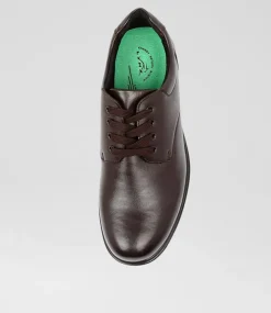LYNX Senior School Shoes-DARCY SNR E BROWN LEATHER