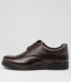 LYNX Senior School Shoes-DARCY SNR E BROWN LEATHER