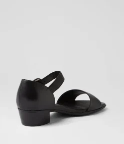 Women SUPERSOFT Comfort|Heels-Darlina Black Leather Sandals