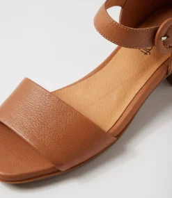 Women SUPERSOFT Comfort|Heels-Darlina Dark Tan Leather Sandals
