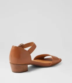 Women SUPERSOFT Comfort|Heels-Darlina Dark Tan Leather Sandals