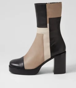 Women TOP END Boots-Darnay Black Multi Ankle Boots