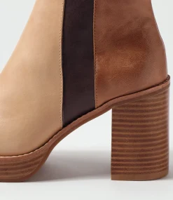 Women TOP END Boots-Darnay Tan Multi Ankle Boots