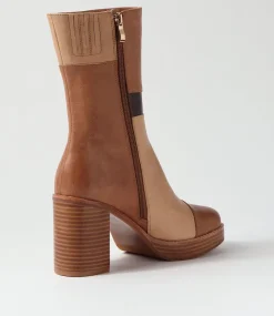 Women TOP END Boots-Darnay Tan Multi Ankle Boots