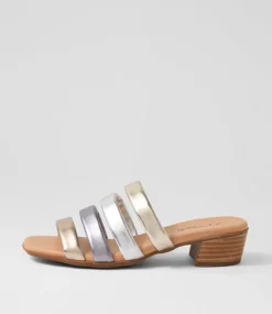 Women SUPERSOFT Comfort|Flats-Darrina Metallic Leather Sandals