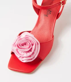 Women I LOVE BILLY Heels|Sandals-Dartel Red Pink Sandals