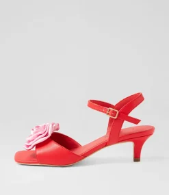 Women I LOVE BILLY Heels|Sandals-Dartel Red Pink Sandals