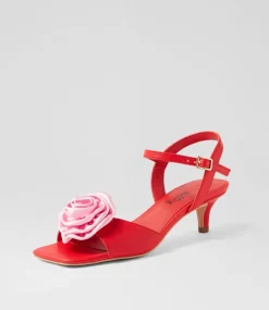 Women I LOVE BILLY Heels|Sandals-Dartel Red Pink Sandals