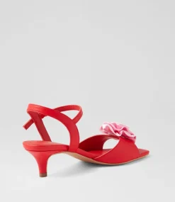 Women I LOVE BILLY Heels|Sandals-Dartel Red Pink Sandals